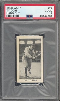 1928 W502 Strip Card #27 Ty Cobb – PSA GD 2